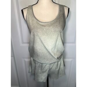 Lululemon Cross Back Romper 6‎ Gray Sage Speckled Athletic One Piece Yoga